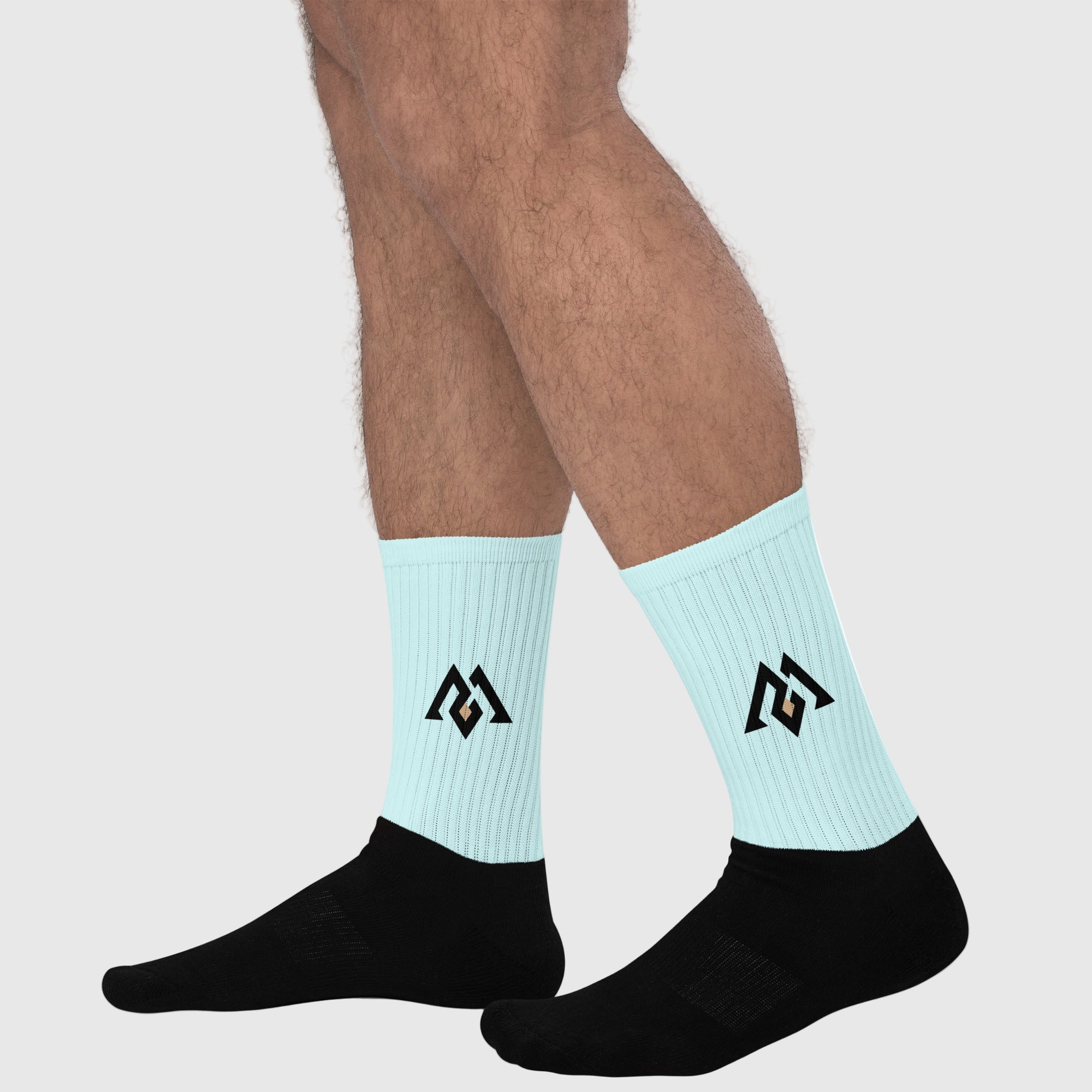 Close-up of Active Aegis Performance Crew Socks showcasing cushioned sole, ribbed upper, and breathable cotton blend — ideal for gym workouts, running, and everyday wear.