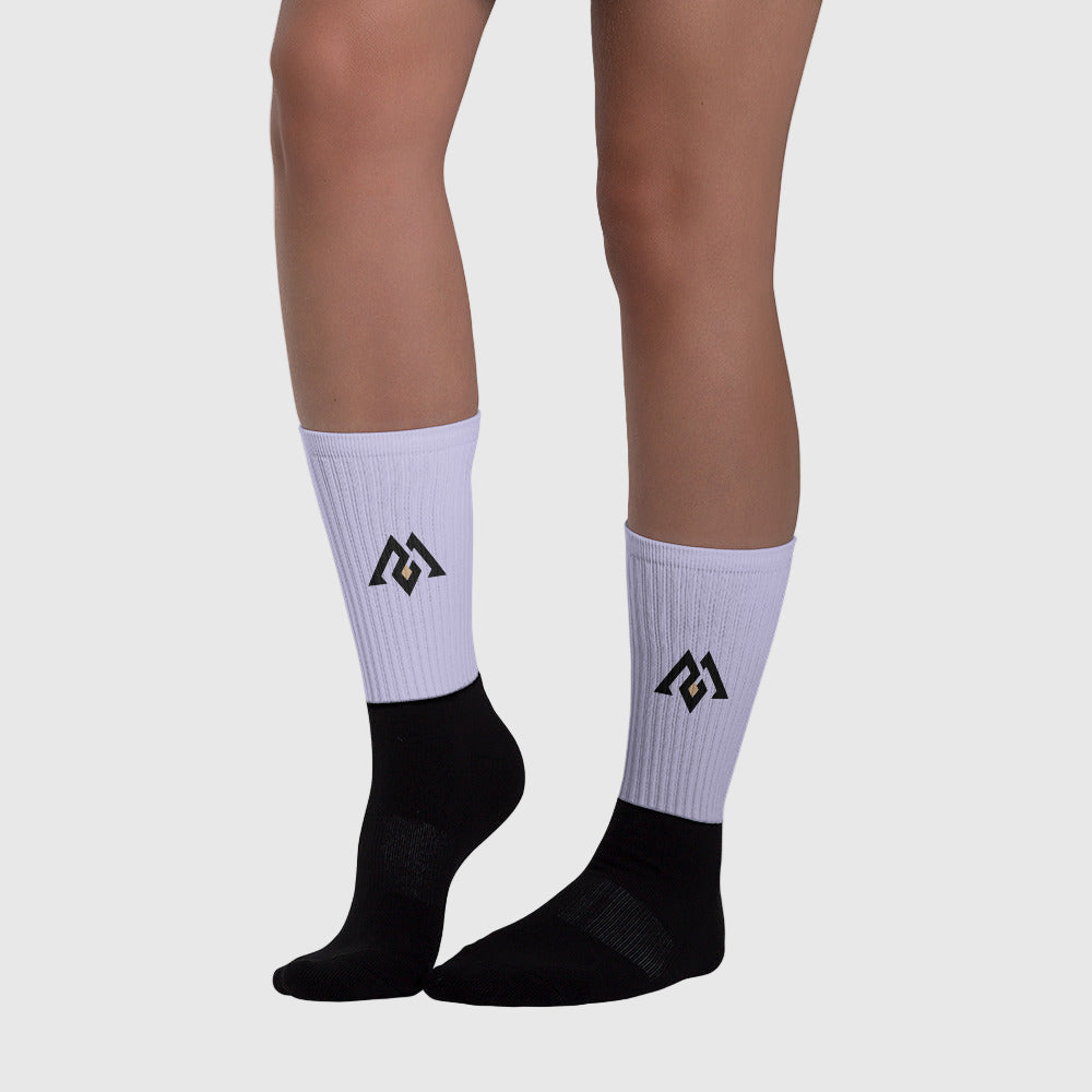 Close-up of Active Aegis Women’s Performance Socks highlighting breathable fabric, cushioned sole, and sleek fit — ideal for gym, yoga, and everyday comfort.