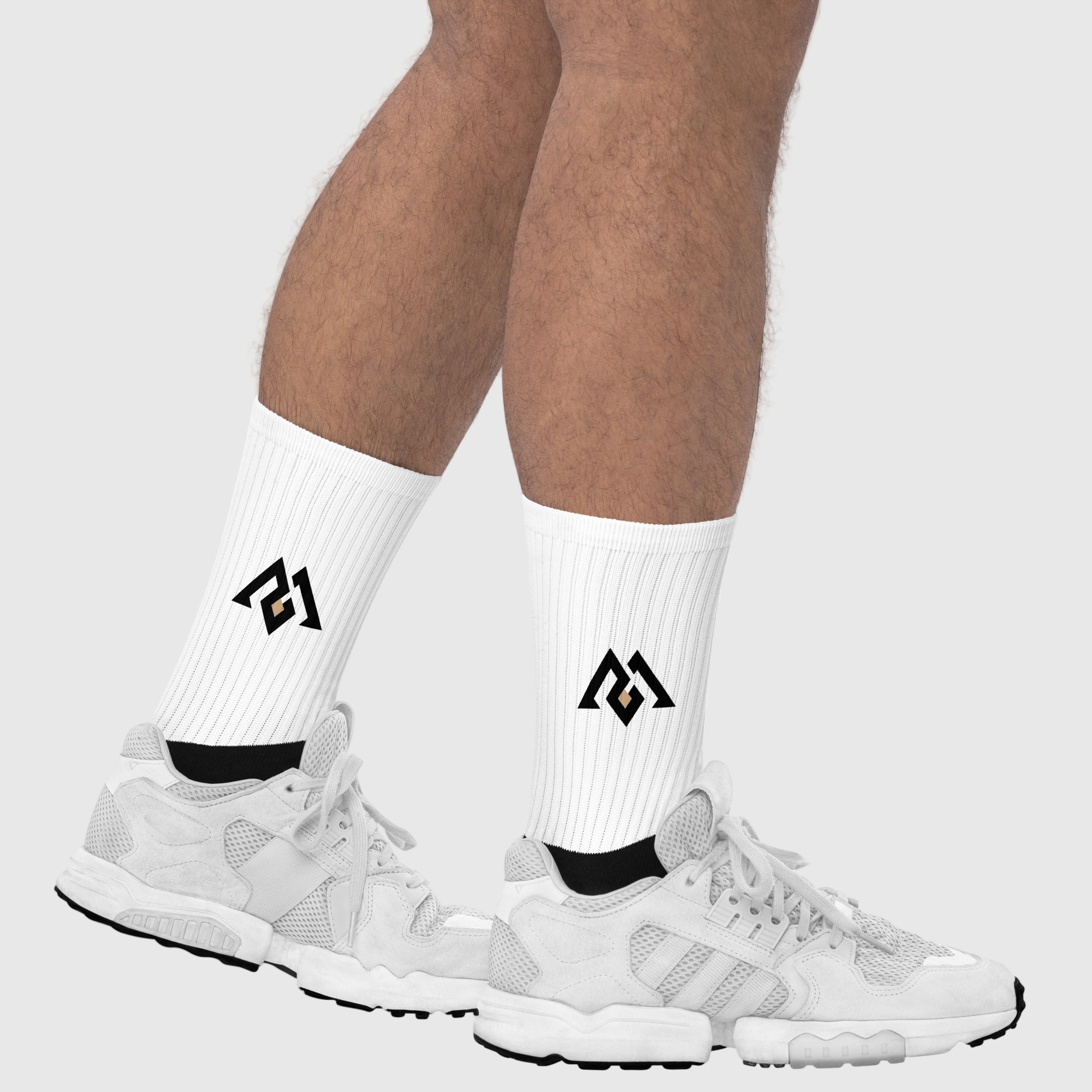 Close-up of Active Aegis Performance Crew Socks showcasing cushioned sole, ribbed upper, and breathable cotton blend — ideal for gym workouts, running, and everyday wear.
