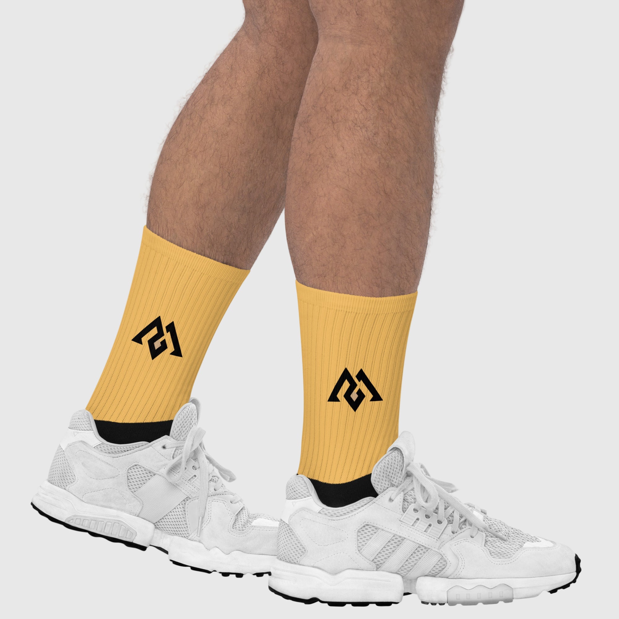Close-up of Active Aegis Performance Crew Socks showcasing cushioned sole, ribbed upper, and breathable cotton blend — ideal for gym workouts, running, and everyday wear.
