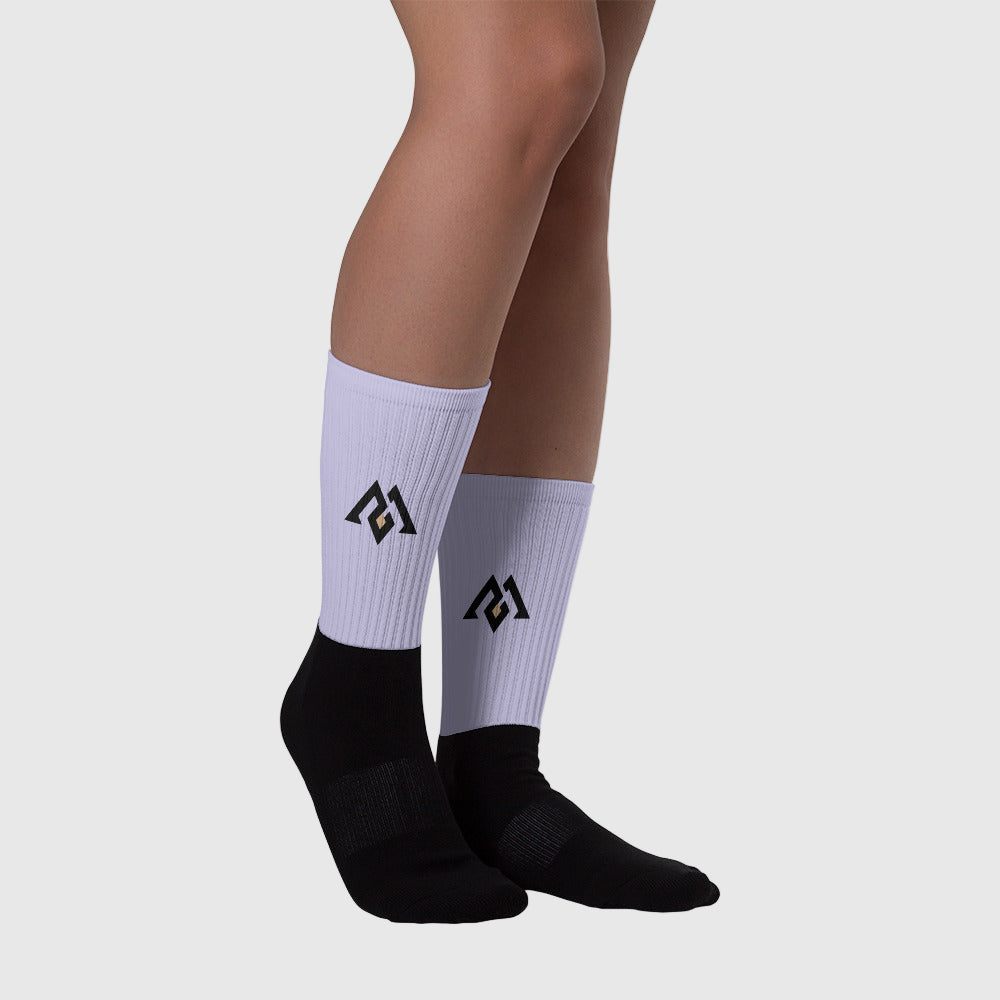 Close-up of Active Aegis Women’s Performance Socks highlighting breathable fabric, cushioned sole, and sleek fit — ideal for gym, yoga, and everyday comfort.