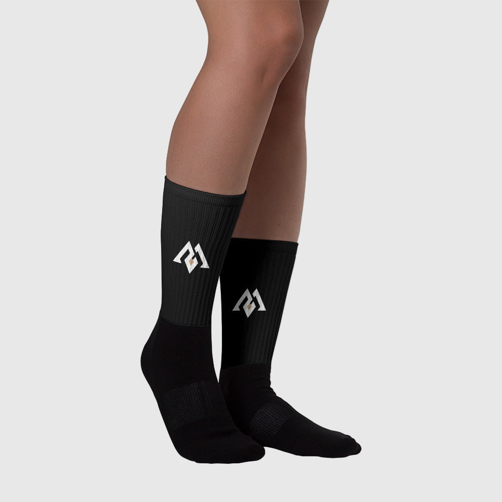 Close-up of Active Aegis Women’s Performance Socks highlighting breathable fabric, cushioned sole, and sleek fit — ideal for gym, yoga, and everyday comfort.