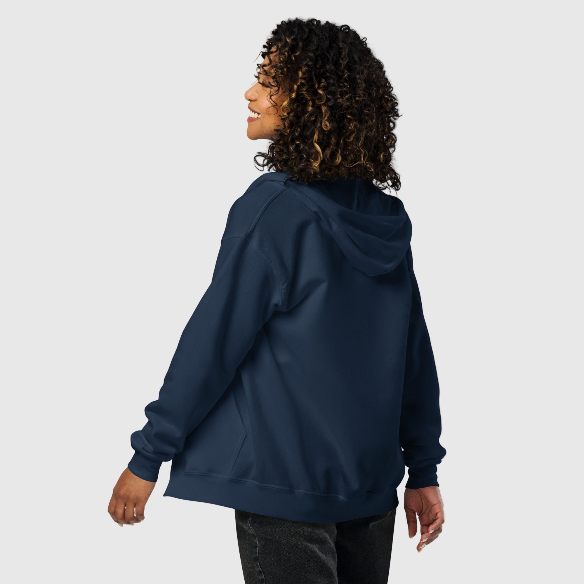 “Women’s heavy blend zip hoodie with soft fleece interior and minimalist Active Aegis logo — classic zip-up design for gym, streetwear, or everyday comfort.”